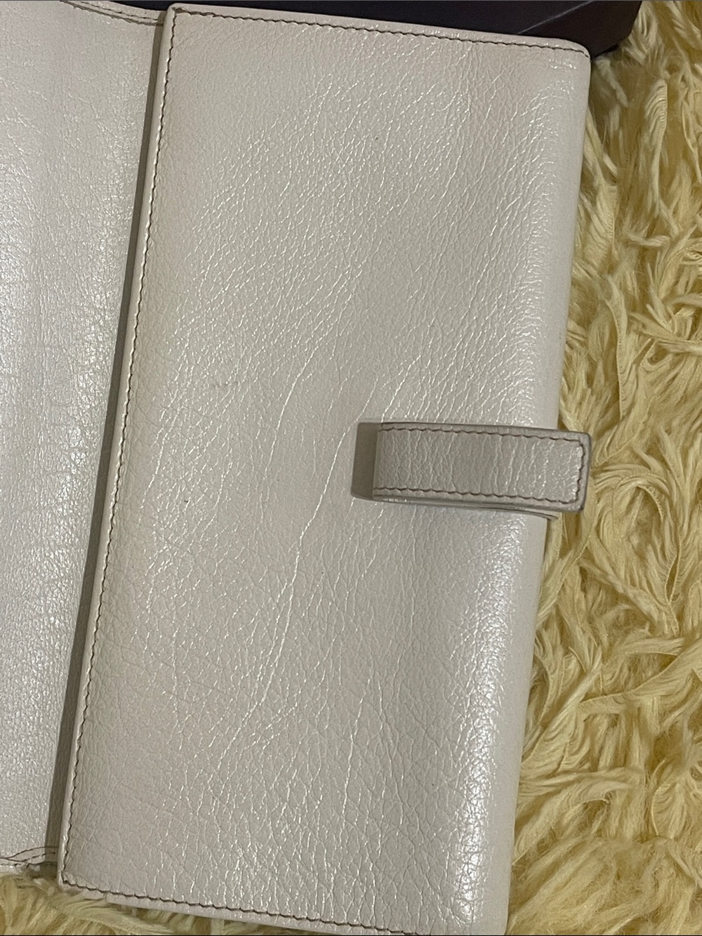 Authentic Vintage Prada Bianco Leather Flap Wallet with Silver Hardware - Picture 7 of 17